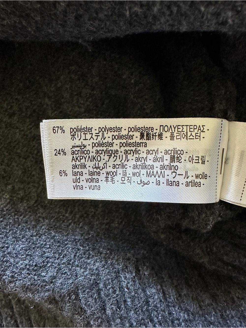 ZARA Women’s Charcoal Button-Front Knit Cape Cardigan - Picture 4 of 6